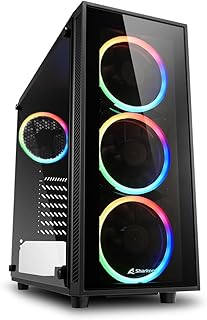 Sharkoon TG4 atx RGB Midi Tour box with tempered glass and fans.. Skip the traffic, shop online — DIAYTAR Nigeria brings it to you.