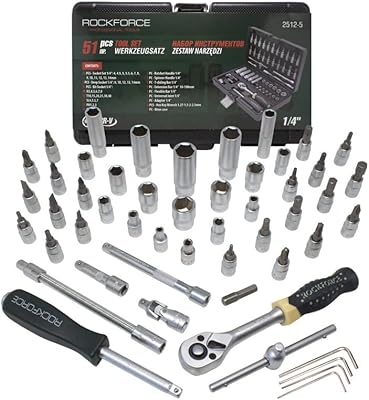Kit of 1/4 inch car tools for car, bicycle and house 51 Dynamo key rooms, ratchet and drilling stem extension tips in a game box.. Discover the perfect balance of selection and value with DIAYTAR NIGERIA's nationwide delivery service.