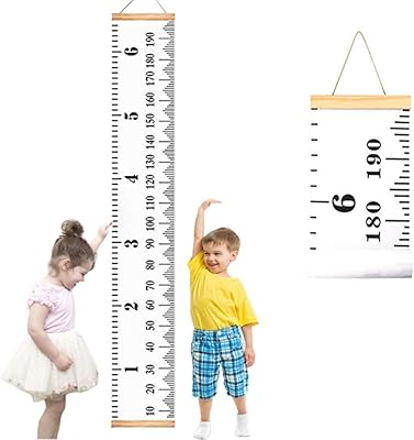 Baby growth canvas, wooden frame, wall canvas, removable height scale, wall decoration for kindergarten, crèche, wall decoration stickers (black and white).. Find quality and variety without breaking the bank — only on DIAYTAR Nigeria.