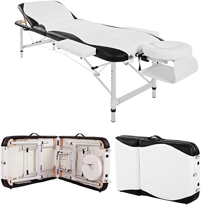 Aluminum foldable massage table, luxurious and light, in 3 sections, with superior quality polyurethane foam transport bag (load capacity of 213 cm/15 kg/250 kg).. Shop anytime, receive on time — only with DIAYTAR Nigeria.