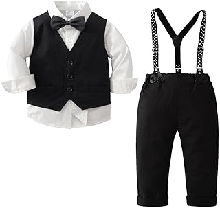 Set of black suit see for boys - includes a jacket, pants, a shirt and a bow tie, perfect for weddings, parties and other formal occasions.. DIAYTAR NIGERIA: Your partner in affordable shopping with nationwide delivery in just 5-8 days.
