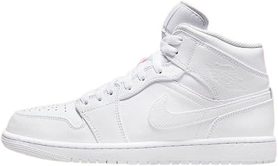 Jordan shoes 1 mid-long for men, white and white (554724 136).. DIAYTAR NIGERIA: Where quality meets affordability, with thousands of products delivered in less than 8 days.