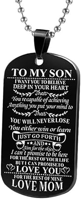 Pandentive necklace with label to my daddy son, best wishes, birthday gift and graduation inspiring for sons and men.. DIAYTAR NIGERIA transforms online retail with our affordable platform and dependable shipping service.