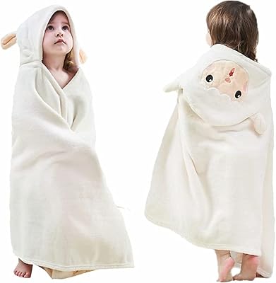 Hcosmal towel for baby, super soft hood towel and very absorbing bathrobe cover, prenatal celebration gifts for 0 to 10 years, rabbit pattern, 100 % cotton (white, 5 to 10 years 88 cm).. Discover endless shopping possibilities at DIAYTAR NIGERIA, with budget-friendly prices and reliable delivery.
