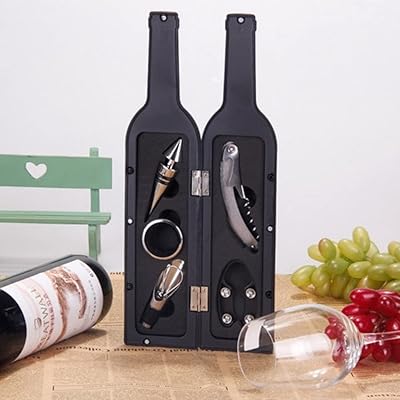 Set of tools for 5-piece Urbazaar wine bottle with bottle opener, perfect gift (ER)... DIAYTAR NIGERIA brings a world of products to your fingertips with affordable prices and quick delivery.
