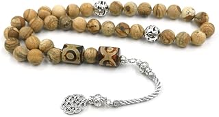 Modern Natural Jade Stone Bracelet for Men with Agate Dze for prayer with an Islamic Tibetan design in Saudi Arabia.. Shop smart and save with DIAYTAR NIGERIA's extensive product range and 5-8 day delivery guarantee.