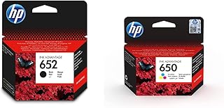 Original black ink cartridge HP 652 [F6V25AE] | Works with the HP Deskjet printers and the original tricolor 650 ink cartridge (Cyan, Magenta, Yellow) [CZ102ak] | Works with HP Deskjet Ink Advantage printers.. DIAYTAR NIGERIA: Making quality accessible to all Nigerians with affordable prices and quick delivery.