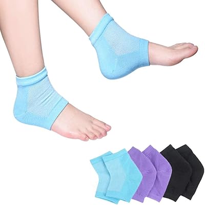Hydrating socks with heeled toes with frost -plated toe, night and day treatment for dry and cracked heels, damaged cuticles and calluses, blue, purple and black, 3 pairs.. Experience the convenience of one-stop shopping with DIAYTAR NIGERIA's diverse and affordable marketplace.
