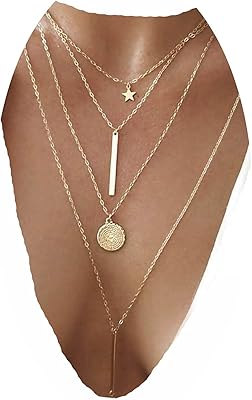 Yheakne Boho Highlight Collar Currency in Gold Currency Chain Multilayer Vintage Collar Multacker Jewelry For Women and Adolescents.. Need it fast? DIAYTAR Nigeria ships in just 5 to 8 days nationwide.