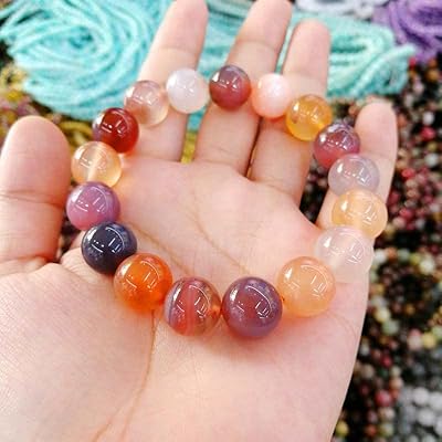 Fashion accessories bracelet of natural stone pearls in bulk gold gold strawberry tourmaline crystal precious stone 8mm-12mm (gulf garnet, 18 cm).. DIAYTAR NIGERIA: Where shopping is easy, prices are low, and delivery is just days away.