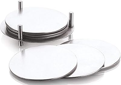 King International Set of square glass 100 % stainless steel with support, heat -resistant chrome glasses, coffee and domestic wine cups - Silver | Each size 8 cm.. Save time and money with DIAYTAR Nigeria’s online store.
