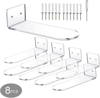 Set of shelves with floating wall floating closets of 8 pieces of acrylic sneakers.. DIAYTAR NIGERIA brings retail convenience to your screen with affordable prices and dependable shipping.