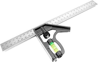 Set of square square tools, high precision stainless steel balance for right angle measurement, metric square with bubble level, 300 mm/12 ", silver, silver.. DIAYTAR NIGERIA: Connecting every Nigerian with quality products at prices everyone can afford.