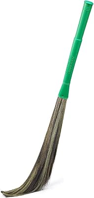 Chand Siraj® natural grass broom with long handle for house cleaning by tikona - multi -color (1 budding broom).. Quick delivery. Quality products. Great deals. That’s DIAYTAR Nigeria.