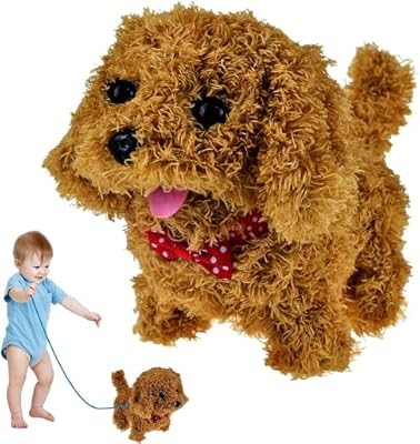 Interactive electronic toy in plush for Silly Billy Brown puppy for children. (Walking, sounds and tail stir) (teddy).. Experience shopping without stress at DIAYTAR NIGERIA's comprehensive and budget-friendly platform.
