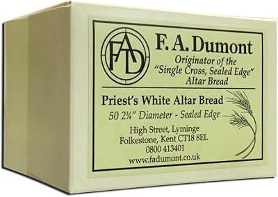 Altar bread fa dumont - 2 3/4 inch white, package of 50.. Make shopping fun and stress-free with DIAYTAR Nigeria.