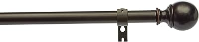Amazonbasics curtain rod with round ends, size 182 to 365 cm, bronze.. DIAYTAR NIGERIA: Your affordable marketplace with reliable 5-8 day shipping across Nigeria.