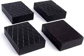 Cora set 70 - 4 rubber blocks 120 x 80 x 20 mm, black.. DIAYTAR NIGERIA: Where shopping meets satisfaction with affordable prices and prompt delivery services.