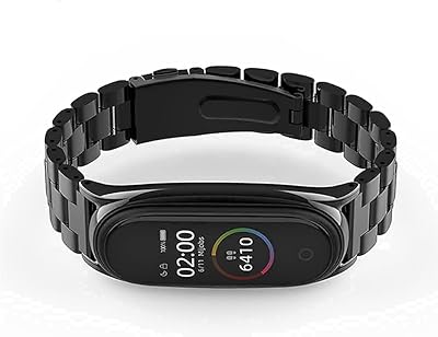 Replacement bracelet for mi band smart band, replacement accessories for mi band 6 5 4 3, stainless steel metal bracelet (black).. DIAYTAR NIGERIA delivers value, variety, and convenience with our nationwide 5-8 day shipping.
