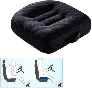 Driver support car seat cushion, height booster booster pillow, portable car seat cushion for home office, breathable mesh (black).. Online shopping made simple and affordable — DIAYTAR Nigeria.