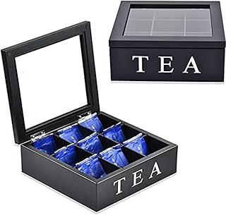 Mofish wooden tea chest with tea bag storage cover.. Transform your online shopping experience with DIAYTAR NIGERIA's affordable and diverse marketplace.
