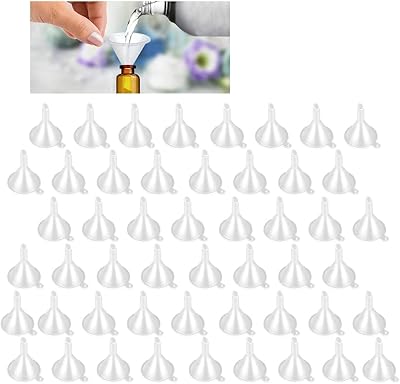 MINI CASTOWAVE funnel, small versatile transparent plastic funnels, small funnel to fill bottles, perfumes, essential oils and chemicals in scientific laboratories (50pcs).. Experience the convenience of boundless shopping with DIAYTAR NIGERIA's vast selection and quick delivery.