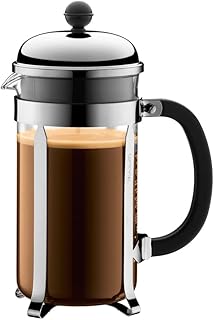 Bodum iconic chambord piston coffee maker, chrome, bd-1928-16, 1 liter.. DIAYTAR NIGERIA: Empowering Nigerians with access to affordable products and reliable 5-8 day delivery.