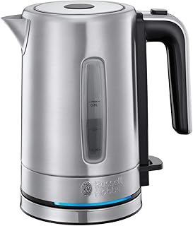 Russell Hobbs Mini electric kettle with automatic stop and removable steel mesh filter.. Experience shopping satisfaction with DIAYTAR NIGERIA's vast selection and budget-friendly delivery options.