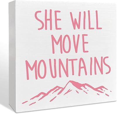 Wooden box panel for children's bedrooms, she will move mountains, inspiring girl bedroom office decoration, motivating child's room decoration, prenatal festive gifts for newborn girl.. The future of online shopping in Nigeria is here — welcome to DIAYTAR.