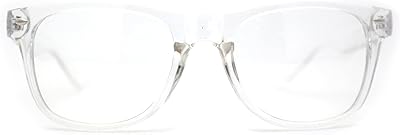 Glasses with transparent hipster Hipster Poindexter with trumpet and modern frame, entirely transparent, entirely transparent.. DIAYTAR NIGERIA revolutionizes online retail with our vast selection and cost-effective delivery options.