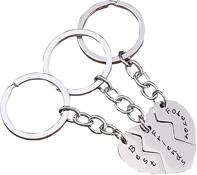 3 pieces keychain core split for sister Key holder Diploma Gift for sisters.. DIAYTAR Nigeria: trusted by thousands for fast, reliable delivery.