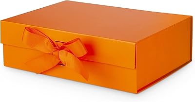Orange Thmins Gift Box 27x19x8cm, Large empty gift box for women, gift cards boxes with folding ribbons for Christmas, valentine's house, wedding.. Whether you're in Lagos, Abuja, or anywhere in between, DIAYTAR Nigeria ensures your online shopping experience is smooth, affordable, and fast.