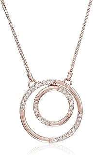 Gold chain with modern pendant in the shape of two circles for women of Estelí, adjustable, zinc.. Spend less, get more — that’s the DIAYTAR Nigeria promise.