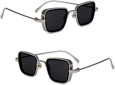 Men's sunglasses Majun Kabir Singh Black Silver (Combo), Black Silver, M.. DIAYTAR NIGERIA: Connecting Nigerians with their needs through our affordable and diverse marketplace.