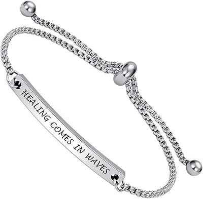 Mas & Yas Inspiring Quote Blessing Healing Bracelet Delivered by Waves Encouraging Jewelry For Friends, Gifts Perfect for Women.. DIAYTAR NIGERIA: Where affordability meets variety in Nigeria's most comprehensive online marketplace.