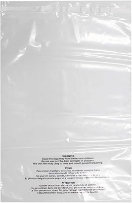 Beelinen 200 pieces 14 x 20 inch transparent polyethylene bags self-speculating with suffocation warning for clothing packaging, decorative packaging and even more with permanent adhesive (1.5 mil).. Your shopping journey simplified with DIAYTAR NIGERIA's vast selection and budget-friendly shipping.