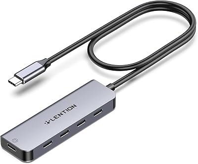 Hub USB C Lenchen, Multiport adapter of 2 feet, USB hub of type C, USB C to USB C with 4 USB C ports and type C power port, USB C distributor for MacBook Pro/Mac Air/Imac, and more.. DIAYTAR NIGERIA transforms online retail with unbeatable prices and consistent delivery timeframes.