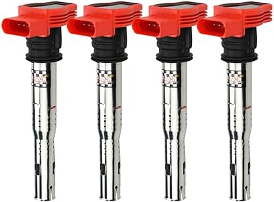 High performance ignition coils - 10 % more compatible power with Volkswagen Audi 2004-2016 OEM #06E905115E 06E905115F 07K905715F 06H905115B LOT OF 4.. DIAYTAR NIGERIA: Connecting every Nigerian with quality products at prices everyone can afford.
