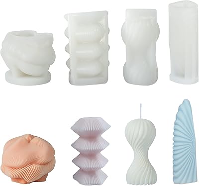 JDH silicone candle mussels, handmade candle mussels for interior decoration, therapeutic candles, soap, wax, plaster, polymer clay, 3D clay set (package of 4).. Shop across categories at DIAYTAR NIGERIA with the confidence of prompt and budget-friendly delivery.