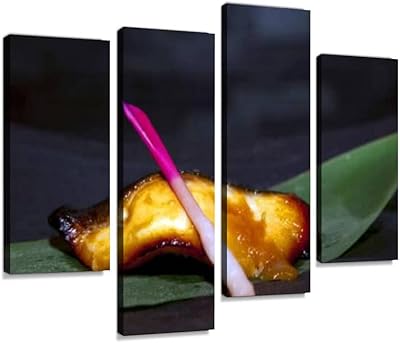 Printing on canvas arabes lamb or beef Lebanese style sandwiches filled with minced meat, framed wall art images, digital printing, abstract painting, desktop decoration, ready to hang, 4 panels.. Discover a new way to shop with DIAYTAR NIGERIA's comprehensive marketplace and quick delivery options.