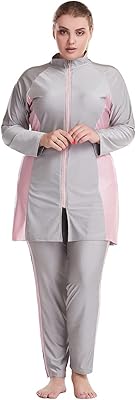 Muslim swimsuit with full generic hijab cover + blouses + 3-room leggings islamic swimsuits large-prone-pruning-6xl diving surfing clothes swimming beach (color: gray, size: xl).. Shop with intention at DIAYTAR NIGERIA, offering thousands of products delivered nationwide in days.