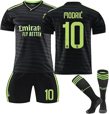 Football jersey forka Real Madrid, football jersey n ° 10, set of children's protection clothing for children.. Experience convenient online shopping on DIAYTAR Nigeria — wide selection and affordable delivery.