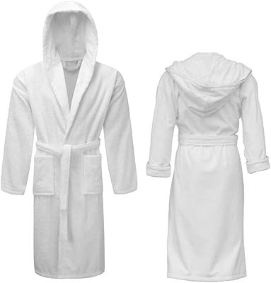 100 % cotton hooded bathrobe for women and men, Hotel quality sponge bathrobe and spa, very absorbent and light with pockets, unisex by 1 chase.. DIAYTAR NIGERIA brings a world of products to your fingertips with affordable prices and quick delivery.