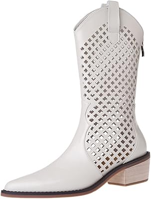 Summer shoes Hopeva Menthaels for women in patent leather, heel zipper, pointed end and hollow spring (color: white, size: 36).. Elevate your shopping experience with DIAYTAR NIGERIA's vast catalog and budget-friendly options.