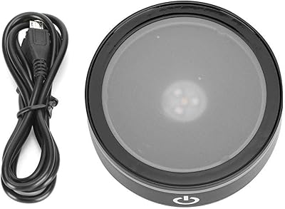 Crystal LED Light Base, Basic Crystal Display Support changing integrated multicolored light with sensitive tactile switch for 3D Crystal figurines Ball of glass stone (black).. Transform how you shop with DIAYTAR NIGERIA's vast selection and budget-friendly delivery options.