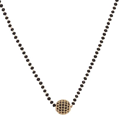 Pearl necklace with black CZ ball pendant for women.. Nigeria's fastest-growing e-commerce site offers unbeatable prices and delivery within 8 days.