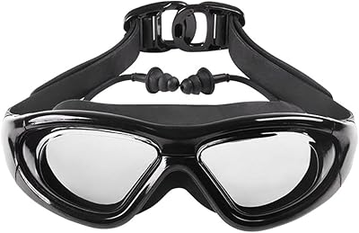 Swimming goggles for women without leak, anti-fog swimming glasses with light sight, adjustable flexible silicone frame with white earplugs.. DIAYTAR NIGERIA: Where shopping meets satisfaction with affordable prices and reliable 5-8 day shipping.