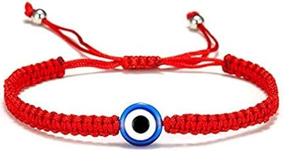 Handmade wire bracelet with bad eye pattern for women, men, girls and boys, black and red, adjustable, simple, adjustable, metal, unknown jewelry.. Get unbeatable value on every order with DIAYTAR Nigeria.