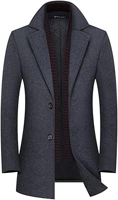 Long wool coat for men, fashionable overcoat, trench coat for men, long coat, relaxed winter coat (color: C, size: 3xl code).. DIAYTAR NIGERIA connects you with thousands of products at competitive prices, delivered within a week.