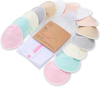 Breastfeeding cushions Castowave in organic bamboo - 14 washable pads + clothes bag - Breastfeeding pads for mothers - reusable breastfeeding pads (Pastel Touch, L 4.8 ").. DIAYTAR NIGERIA: Bringing quality products to every Nigerian home at prices everyone can afford.